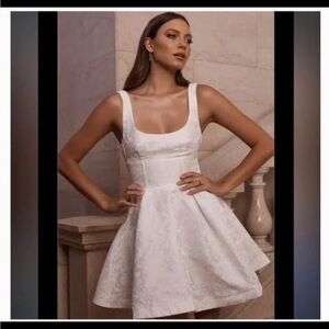 Showpo White Textured Mini Dress